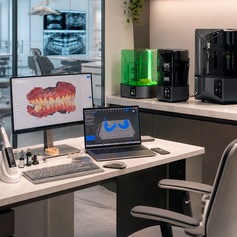 Laboratório odontológico com tecnologia digital